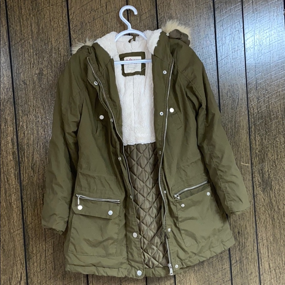 Olive green coat